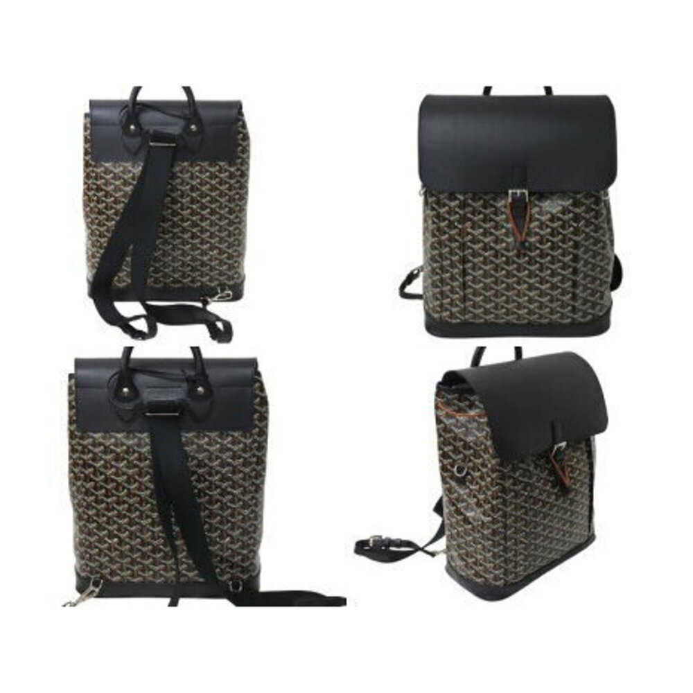 Goyard Black Backpack Brown Alpin Canvas